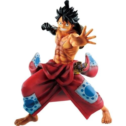 New Anime One Piece Country of the World Luffy Kimono Armed color Statue PVC Figure Collectible Model Toy Doll Gift Christmas