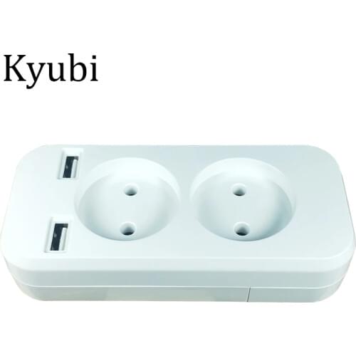 New USB extension Socket for phone charge Free shipping Double USB Port 5V 2A usb wall outlet wall outlet KF-01-2