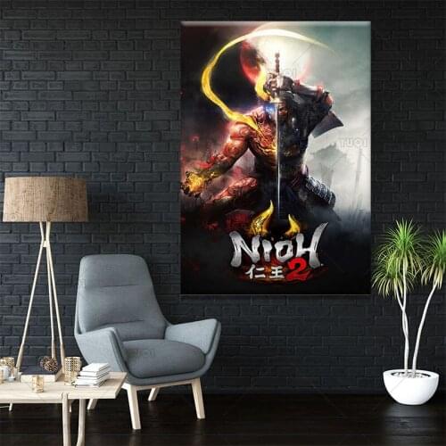 NIOH Game Character PS4 Sword canvas ​HD Wall Poster canvas painting anime poster