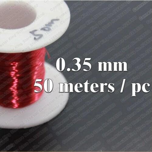 QA-1-130 Red Magnet Wire 0.35 mm *50 meters/pc Enameled Copper wire Magnetic Coil Winding