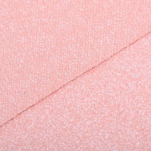 Pink double-sided loop cloth delicate high-end loop fabric wool fabric autumn and winter clothing A157