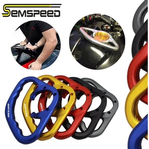 SEMSPEED Motorcycle GSXR 1000 Passenger Handgrips Hand Grip Tank Grab Bar Handle Armrest For SUZUKI GSXR1000 All Year 2001-2019