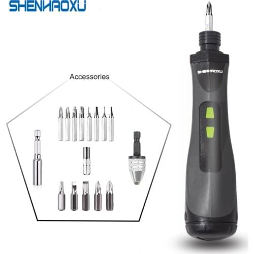 Cordless Mini Electric Screwdriver 6V Battery Operated Drill Tool Set manual and automatic Power Tool Metallurgy gear set