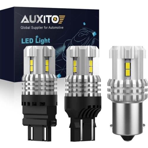 AUXITO 2x 1156 P21W BA15S LED Bulb Canbus No Error T25 3157 Led Reverse Light Anti-Hyperflash T20 W21/5W 7443 Car Backup Lamp
