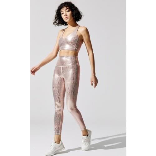 2PC Women Sportswear Yoga Set Seamless Fitness Yoga Fashion Suit Workout Clothes Gym Outfit Tight Crop Top High Waist Legging