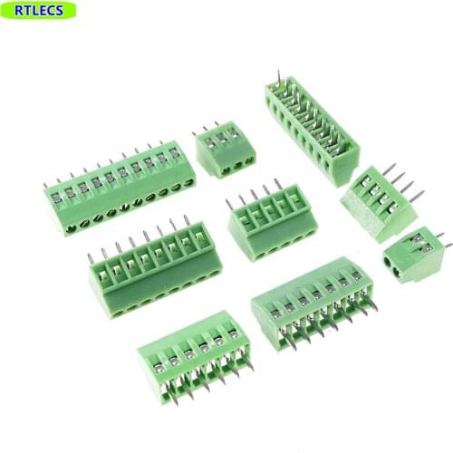 0.10" 2.54 mm Pitch 2 Pin 3 4 5 6 7 8 9 10 12 Position PCB Mount Side Wire Entry Stacking Clamping Screw Wire to Board Connector