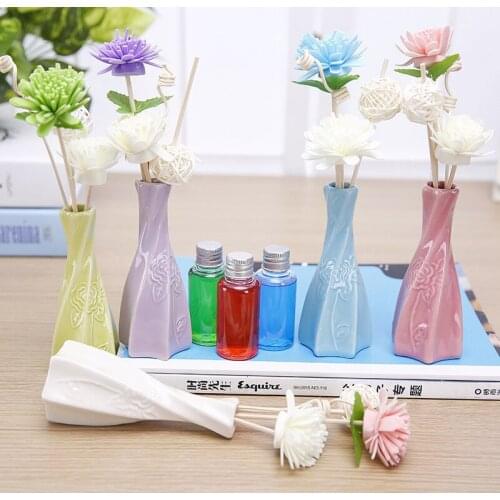 1PCS 30ml Reed Diffuser Rattan Diffuser Aromatherapy Air Freshener Car Perfume with Rattan Sticks and Dried Flower Free Shipping