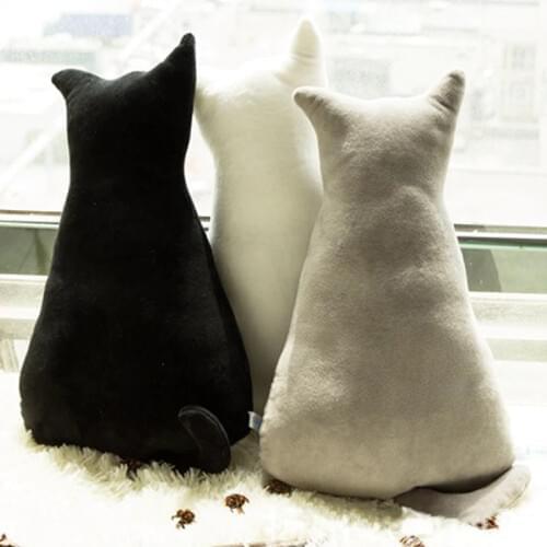 1pc 45cm Soft Fashion Back Shadow Cat Seat Sofa Pillow Cushion Cute Plush Animal Stuffed Cartoon Pillow Great Toys for Gift