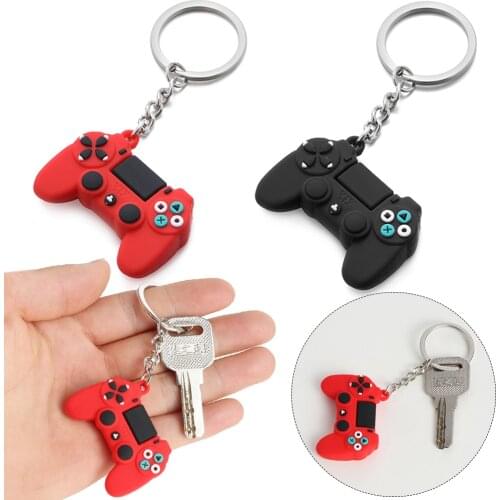 1PC Creative Simulation Game Keychain Soft Silicone Ring Pendant Couple Key Chain Bag Pendant Car Key Holder Accessories
