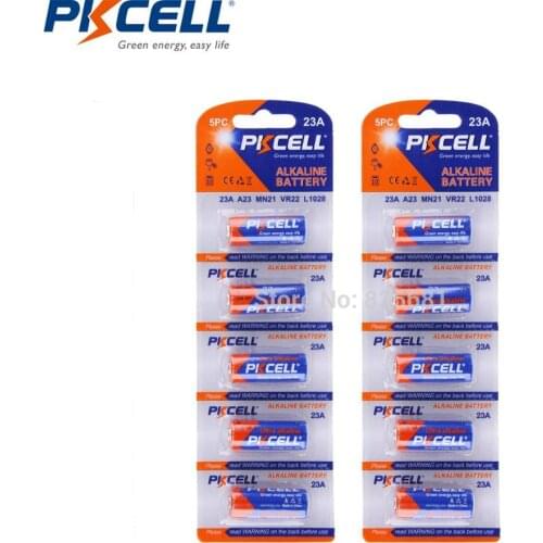 10PCS 2Cards Pkcell 23A 12v Super Alkaline Dry Battery For Doorbell Alarm Remote Controller Toy