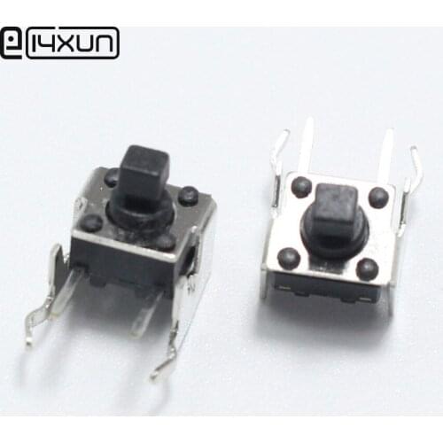 10pcs 6*6*7.3mm 2pin Tactile Tact Mini Push Button Switch 6x6x7.3mm 2p Micro Switch Horizontal with Stand