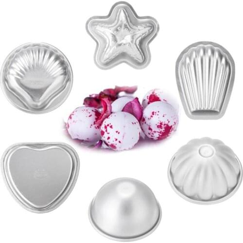 16PCS 6 Style DIY Metal Bath Bomb Mold Crafting Bath Bombs Handmade Soaps & Cake
