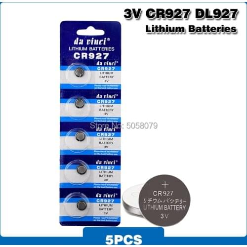 5PCS 3V CR927 Lithium Button Battery BR927 ECR927 LM927 5011LC KCL927 DL927 CR 927 CR927-1W Coin Cell Batteries For Watch