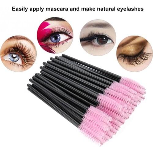 50Pcs Makeup Accessories Disposable Eyelash Brush Makeup Mascara Wands Curel Extension Applicator Makeup Tools