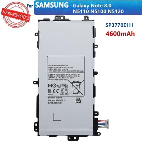 100% Original 4600mAh SP3770E1H Tablet battery For Samsung Galaxy Note 8.0" GT-N5100 N5110 N5120 SP3770E1H With Tracking number