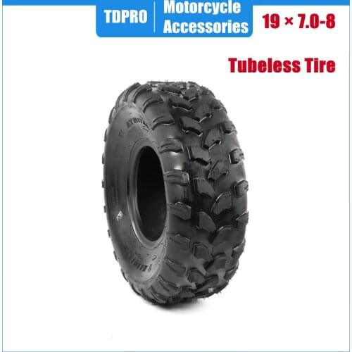 Motorcycle Tyre Accessories 19×7.00-8 Rear/Back Tubeless Tire For Mower Go Kart Scooter ATV Quad Buggy