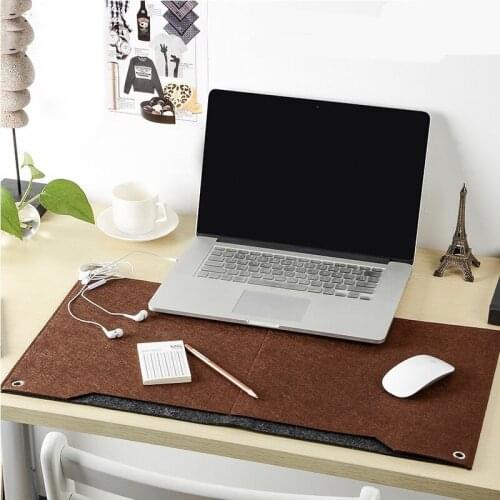 Large Felt Mice Pad Office Computer Desk Mat Keyboard Mouse Pad Laptop Cushion Multifunction Writing Pad Desk Organizer Felt Bag