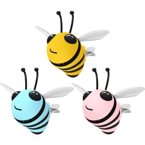 50LC Styling Air Aromatherapy Clip Cute Bee Perfume Diffuser with Fragrant Slice Air Vent Lovely Souvenir Present for Adults