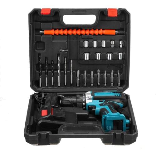 40NM 21V Brushless Electric Drill Cordless Screwdriver 2000mAh Battery Mini Electric Power Screwdriver Drill 3pcs Bit