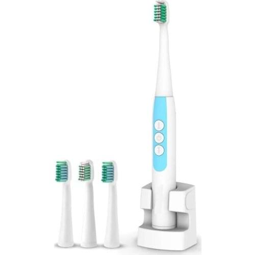 Electric Toothbrush Rechargeable Tooth Brushes With 4 Pcs Replacement Heads 5 Teeth Brushing Modes