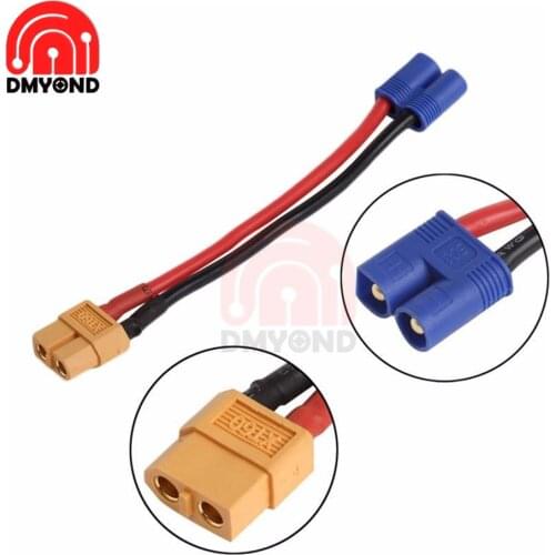 Banana EC2 Male Connector To XT60 Plug Wire Female Adapter cable for RC Lipo Battery