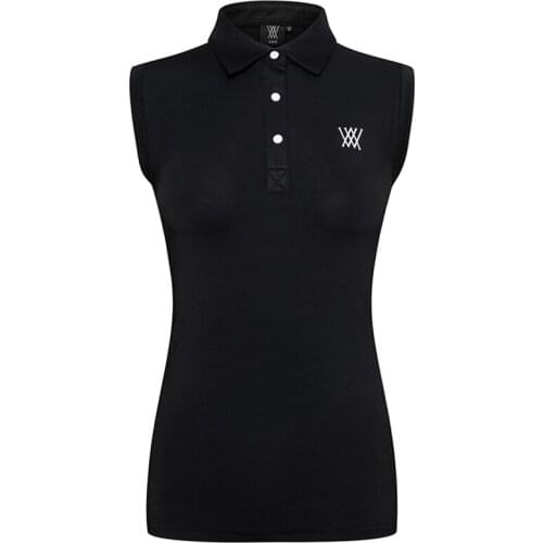 Summer Sleeveless Shirt 3 Colors ANEW New Women Clothes Stand-Up Collar Sunscreen Outdoor Casual Golf T-Shirt