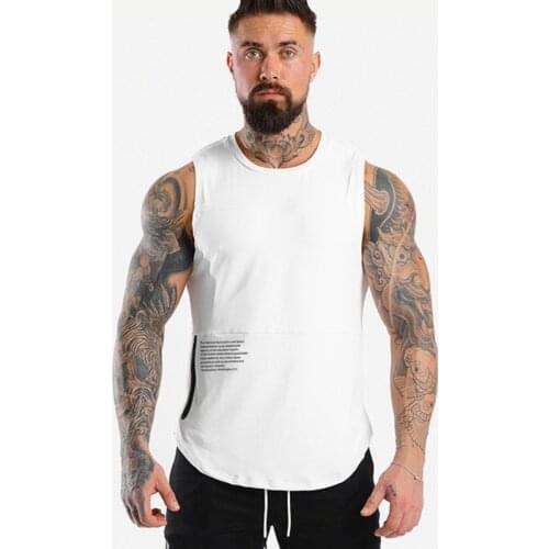 New Casual Bodybuilding Tank top Men Gyms Fitness Skinny breathable Sleeveless Shirt Jogger sports vest quick dry Top clothing
