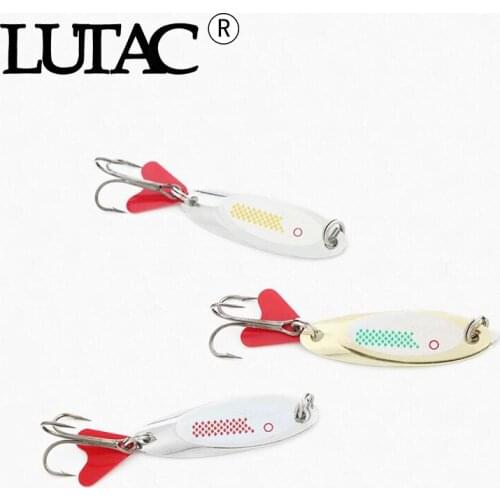 LUTAC 7g-21g 5PCS/Set Metal Spinner Spoon trout Fishing Lure Hard Bait Artificial Bait small hard spinner