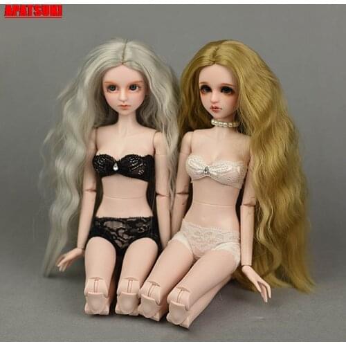 Soft Lace Underwear for 1/4 doll Bikini Clothes Bra Briefs For 40-50cm Doll Knickers For 1:4 BJD Dolls Top Underpant Accessories