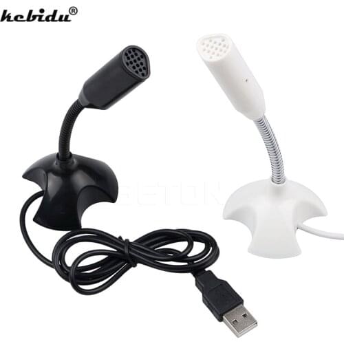 Kebidu New Portable Studio Speech Mini USB Microphone Stand Mic With Holder For Microfono Computer Microphones For PC Laptop Mac