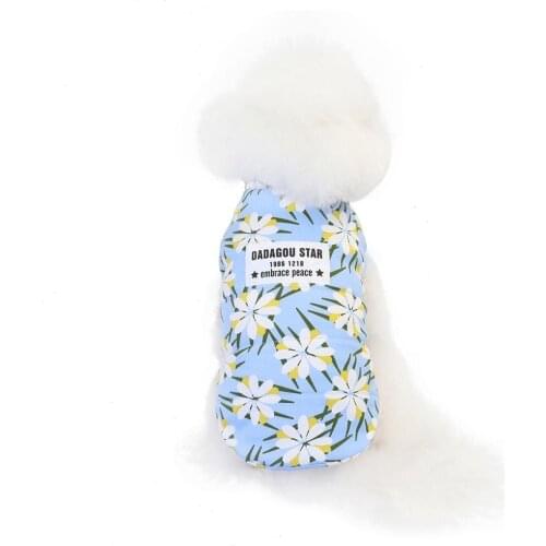 New Puppy dog Cats Coat Outfit Clothing Winter Pet Dog Clothing Warm Flower pattern Poodle Bichon Costume Apparel