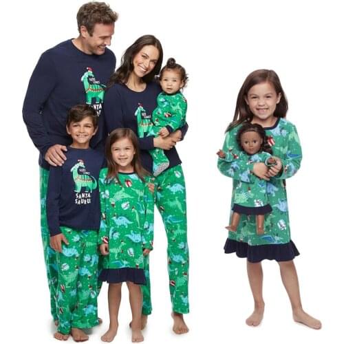 Adult Kids Sleepwear Nightwear Photgraphy 2022 Christmas Sleepwear Fairy Family Matching Pajamas Set Mom Girl Dress