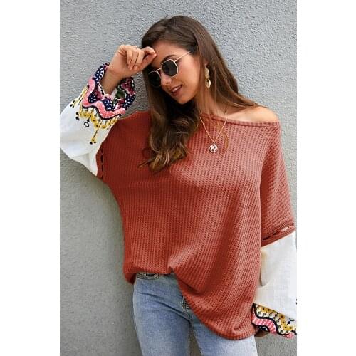 2021 Autumn Winter Thin Sweater Woman Patchwork Knit Sweater Woman Casual Loose Female Knit Jumper