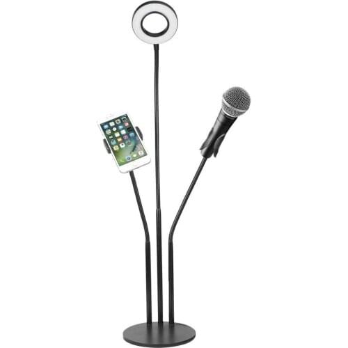 Fill light phone Stand Holder Mic Mount Kit Angle Adjustment for iphone MV Studio Recording Singing Live chat for xiaomi Samsung