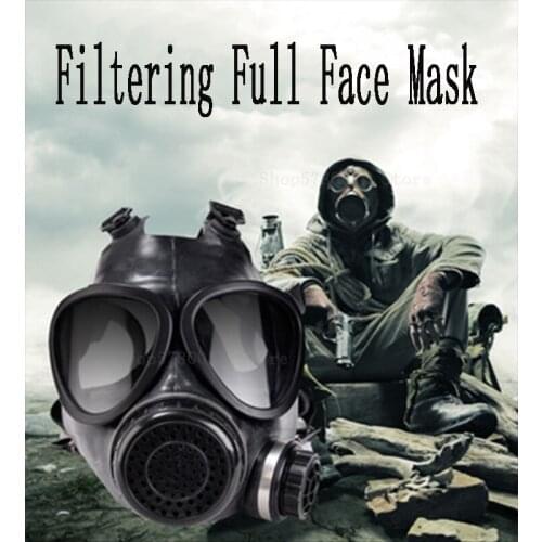 Full Face Mask formaldehyde Protection Grimace Rubber Head Wear Respirator Paint Spraying Decoration Gas Mask Chemical Protect