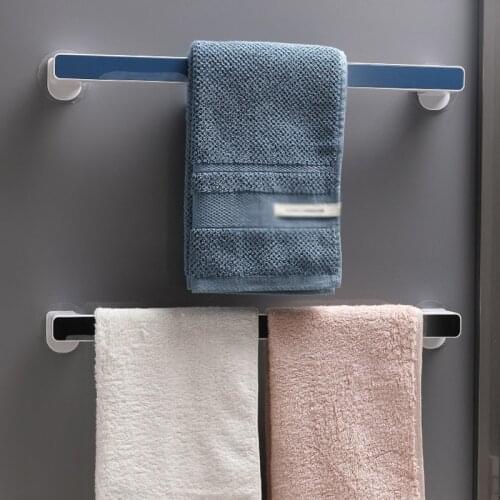 Self-adhesive Towel Rack Wall Mounted Towel Hanger Bathroom Organizer Towel Bar Shelf Toilet Kitchen Wipes Hanging Bar