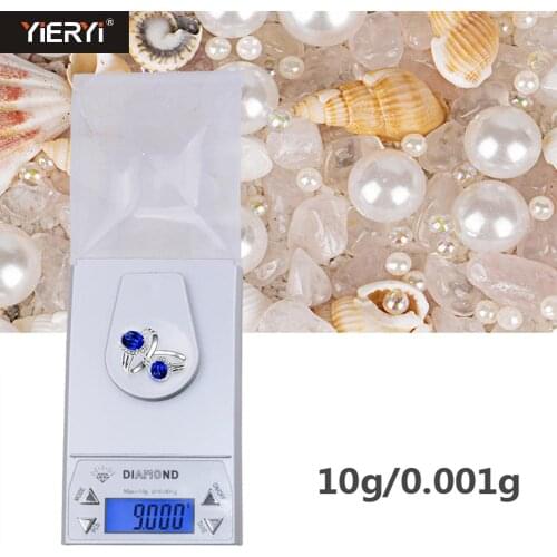 Yieryi High Precision Jewelry scale 0.001g-10g LCD Digital Jewelry weighing Diamond Pocket Waage Scale Gem Weight