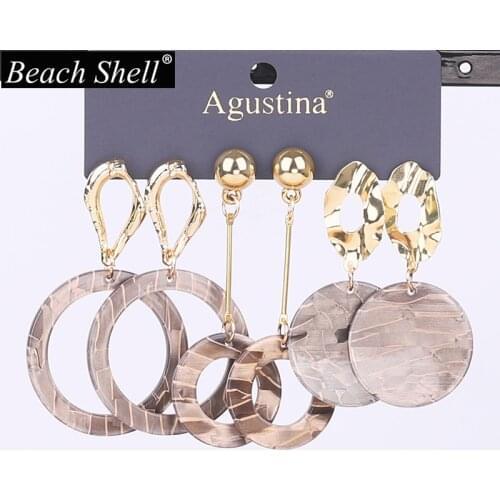 2020 acetate new ladies earrings acrylic leopard pattern bohemian style geometric personality party fashion chandelier jewelry