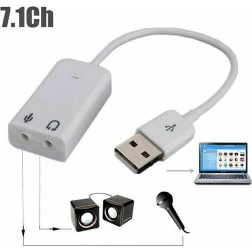 USB Sound Adapter Sound Card Virtual 7.1 3D External USB Audio Adapter USB To Jack 3.5mm Earphone Micphone Sound Card