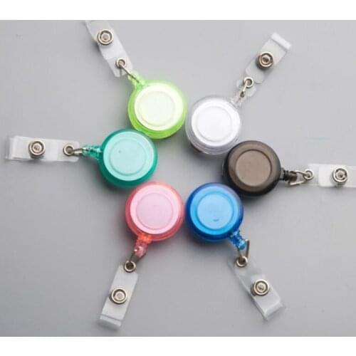 1PC Retractable Badge Reel for Employees Card ID Name Bank Credit Card Accessories Badge Holder Anti-Lost Certificate Clip