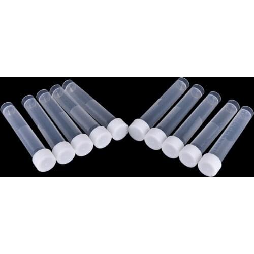 10pcs 10ml Plastic Frozen Test Tubes Vial Seal Cap Container for Laboratory School Educational Suppy