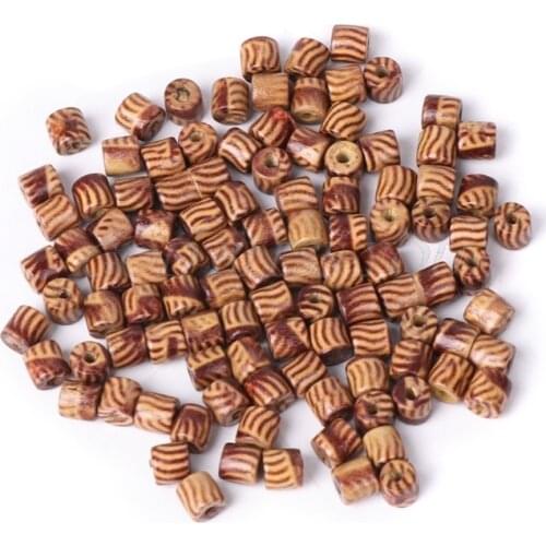 100pcs Wood Beads for Jewelry Necklace Bracelet Making Loose Spacer 5mm Drop Shipping
