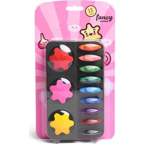 12 Colors Non-toxic Wax Snowflake Shape Crayons Kids Washable Painting Drawing