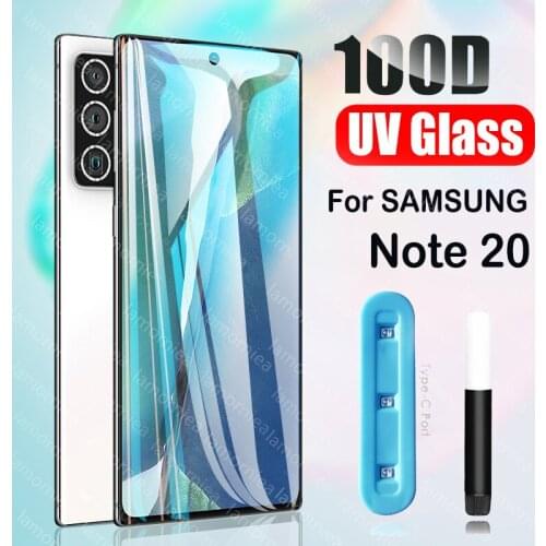 2PCS for Samsung Note 20 Ultra 5G UV Liquid Tempered glass full Glue Screen protector for Samsung Galaxy Note 20 Note20 Ultra 5G