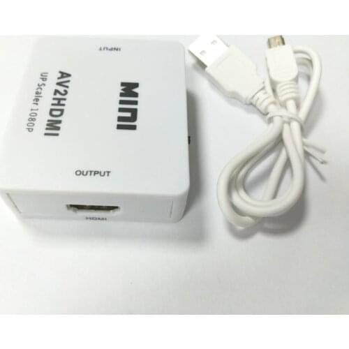 20pcs AV to HDMI-compatible Adapter AV CVBS 3RCA to HDMI Converter New