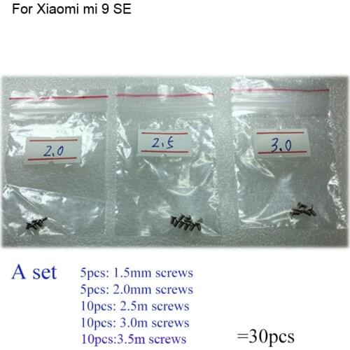 30PCS a set Silver Screw For Xiaomi mi 9 SE mainboard motherboard Cover Screws Repair Parts For Xiaomi mi 9SE Mi9SE