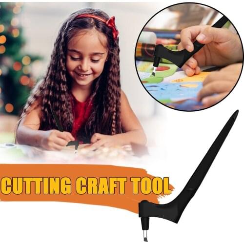 360-degree Rotating Precision Carving Art Knife Cutter Art Cutting Tool Plastic Handle Material Stainless Steel Knife Tools