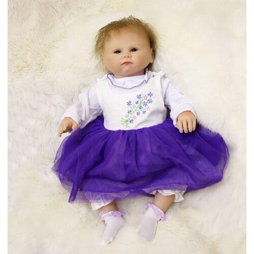 Nicery 20inch 50cm Bebe Doll Reborn Soft Silicone Boy Girl Toy Reborn Baby Doll Gift for Children Baby Doll RD50C140-OTD