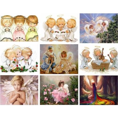 Angel Girl 5d Diy Diamond Painting Cross Stitch Diamond Embroidery Picture Landscape Wall Sticker Full Diamond Mosaic ll497
