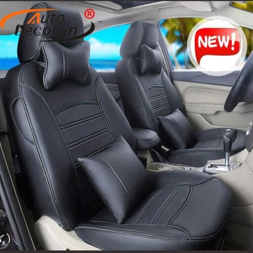AutoDecorun Custom PU leather covers seat for MINI CLUBMAN 2007-2016 seat covers for cars seats cushion supports headrest covers